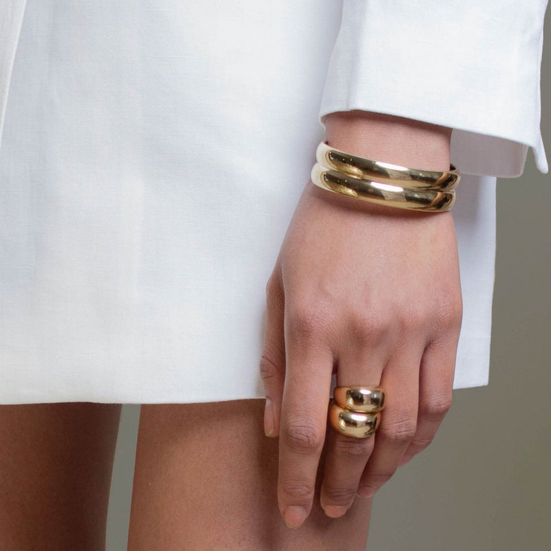 Mia Bold Statement Bangle - Gold
