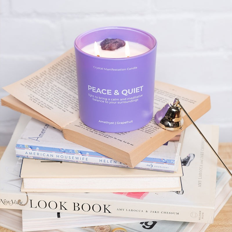 Jill & Ally Crystal Manifestation Candle - Peace & Quiet