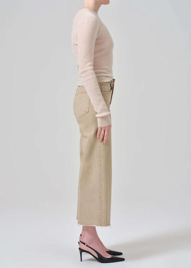 Lyra Wide Leg Crop - Porcini