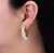 24K Gold Filled 30mm Shell Pearl Geometric J-Shaped Earrings