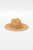 Raffia Braid Continental Hat - Natural/Gold Bead