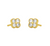 Cherise Clover Studs - Gold