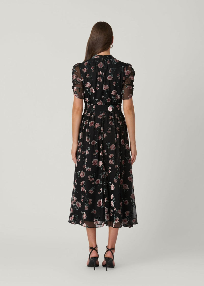 Brittany Dress - Jet/Mauve Multi