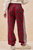 Side Lines Plaid Track Pants - Red