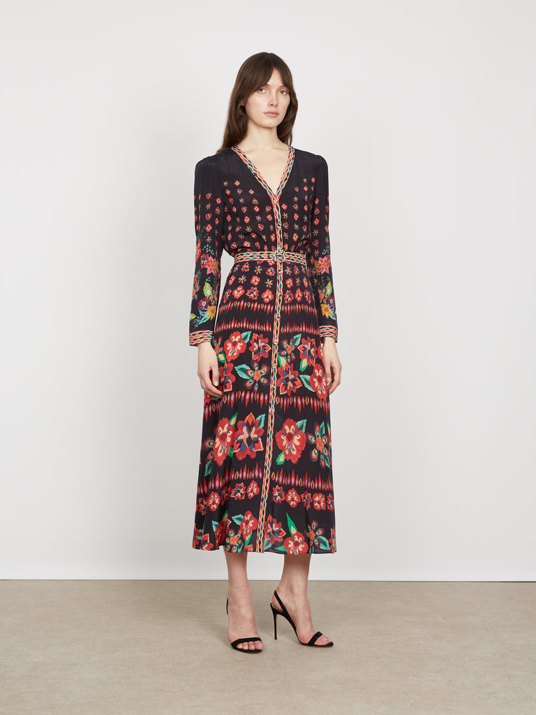Saloni Lea Shirt Dress - Cordia Noir
