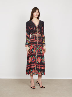 Saloni Lea Shirt Dress - Cordia Noir
