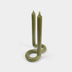 54 Celsius Twist Candle Sticks - Olive
