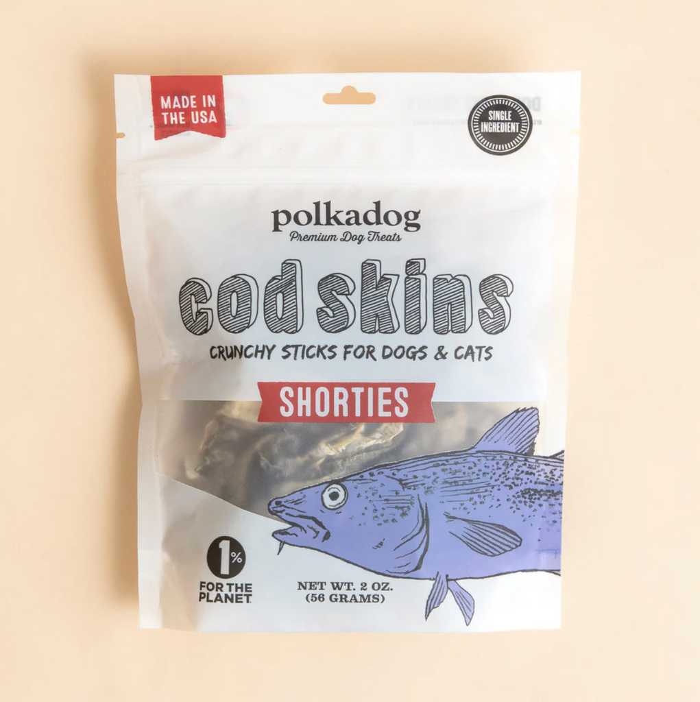 Cod Skin Shorties Dog Treats - 2oz Pouch