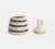 Pink & Teal Check Flower Stoneware Jar