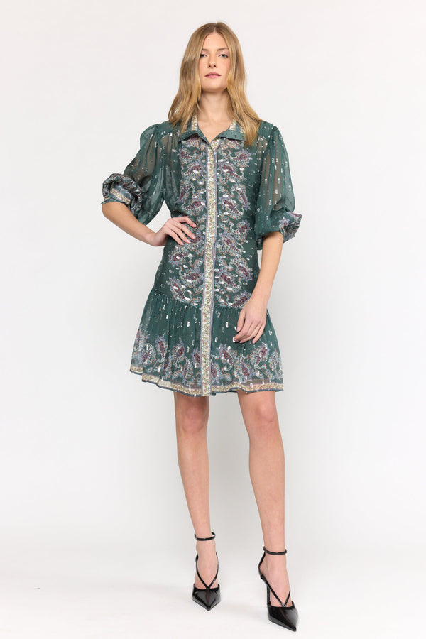 Emi Dress - Reseda Paisley