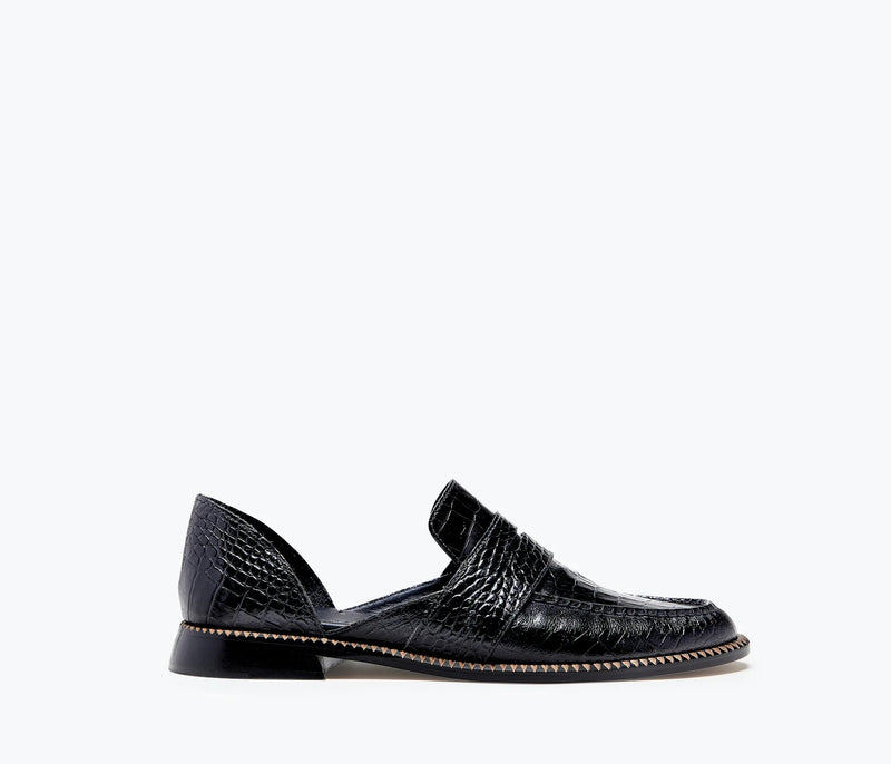 Tash D'Orsay Moccasin - Black