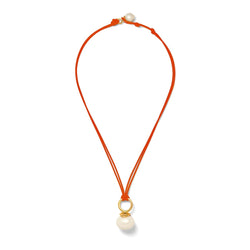 Catherine Canino Pebble Pearl Cord Pendant