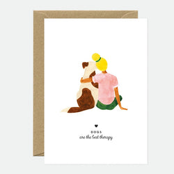 Dog Therapy Greeting Card