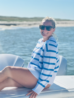 Cotton Stripe Perfect Day Crew