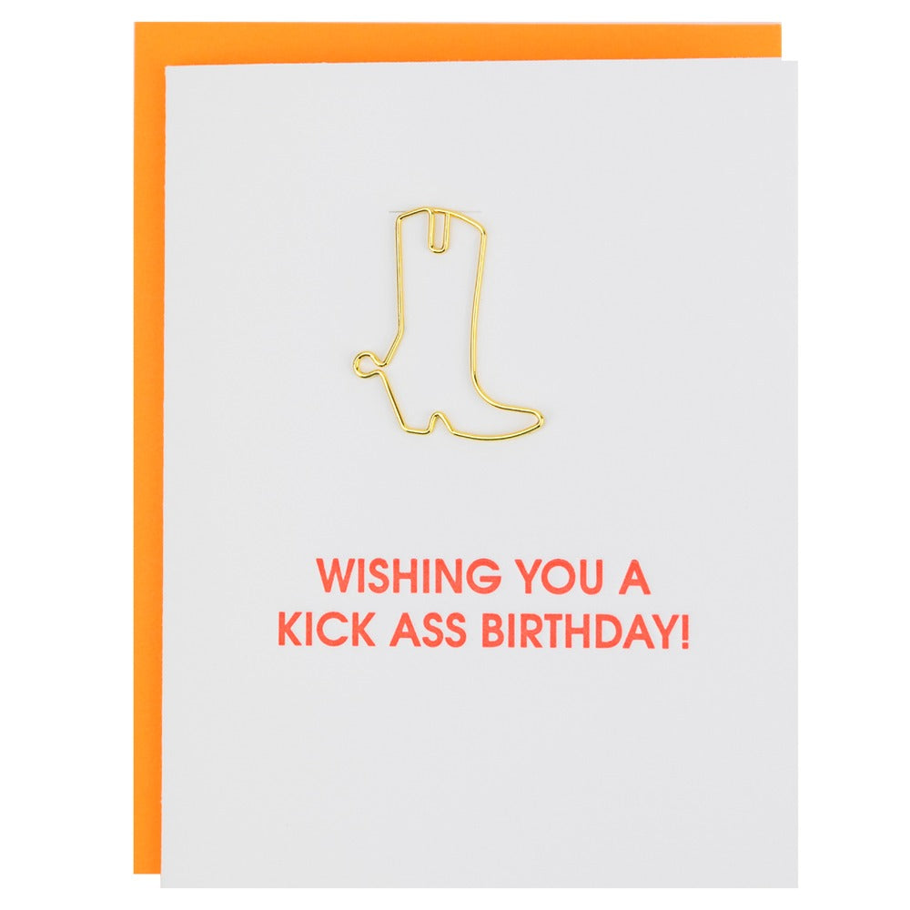 Wishing You A Kickass Birthday Paperclip Card