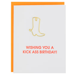 Wishing You A Kickass Birthday Paperclip Card