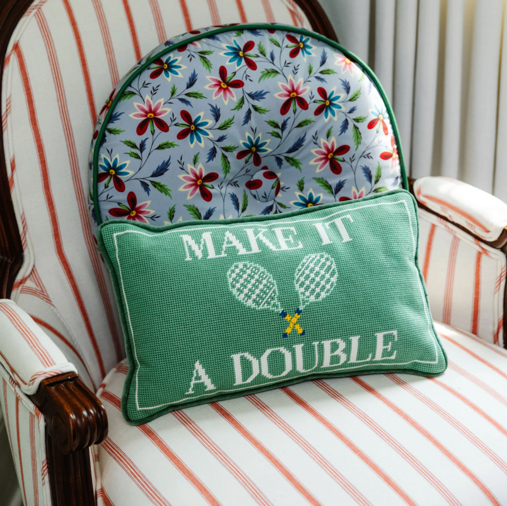 Make It A Double Needlepoint Pillow