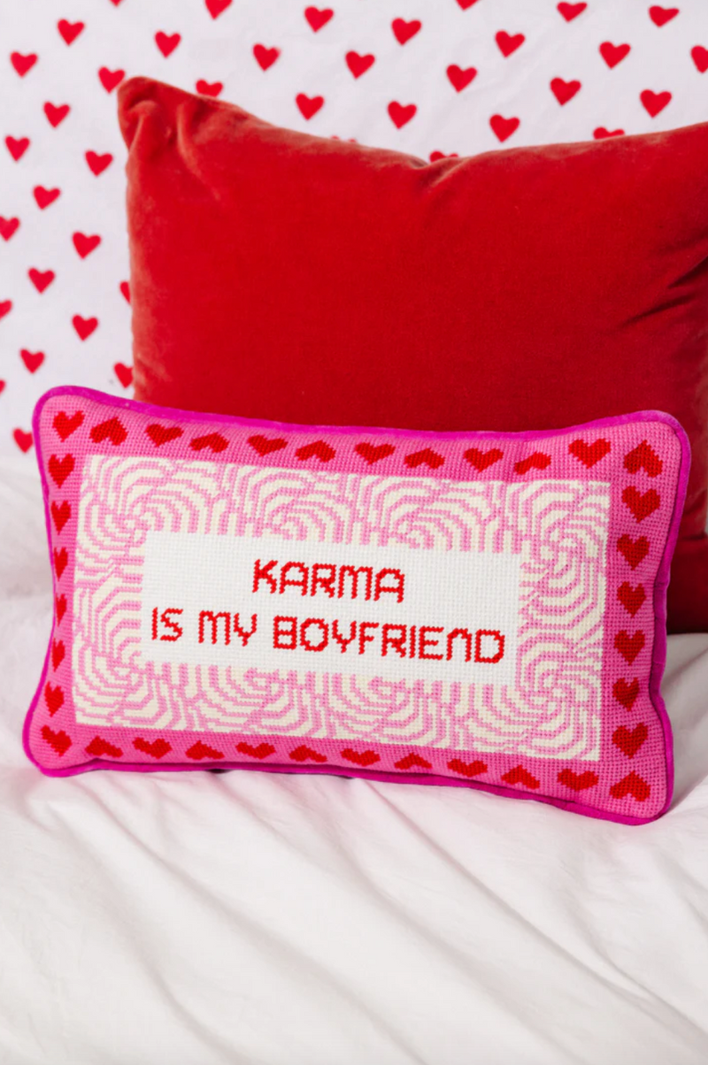 Karma Needlepoint Pillow
