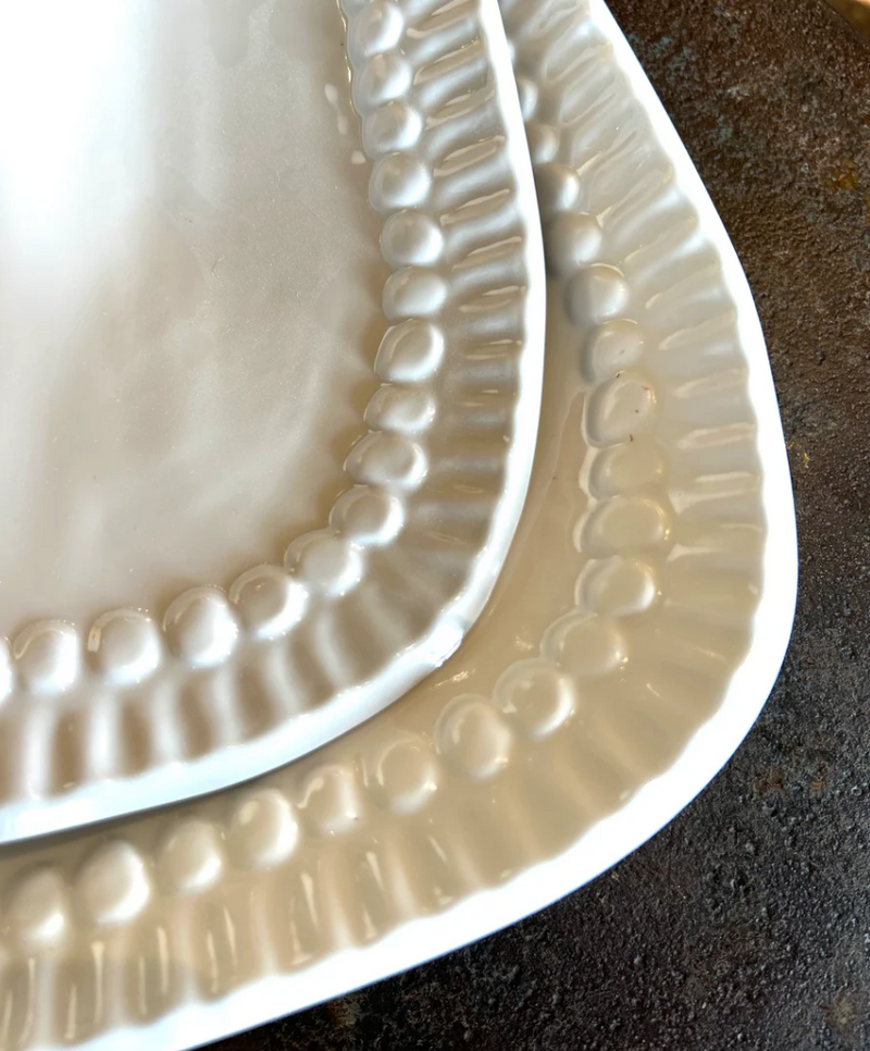 Dottie Serving Oval Tray - Stone