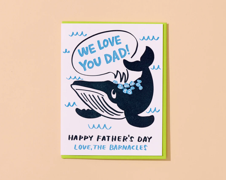 Barnacles Whale Father's Day Card