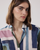 Charlot Printed Cotton Shirt - Raw White, Blue & Khaki