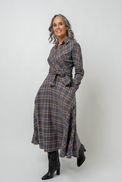 Flannel Feminine Dress - Tartan