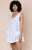 Juliet Dunn Ric Rac Poplin V-Back Mini Dress - White