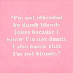 Funny Cocktail Napkins - Dumb Blonde