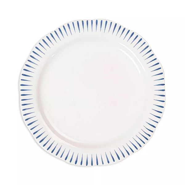 Sitio Stripe Dinner Plate Set - Delft Blue