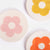 Stoneware Flower Coaster Set