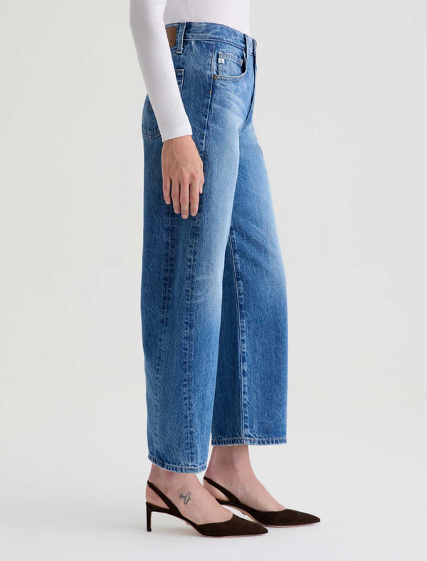 AG Jeans Hattie High-Rise Barrel Crop - Candid