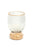 4" Ribbed Glass Votive - Clear/Gold