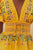 Yellow Delicate Flowers Stripe Blouse