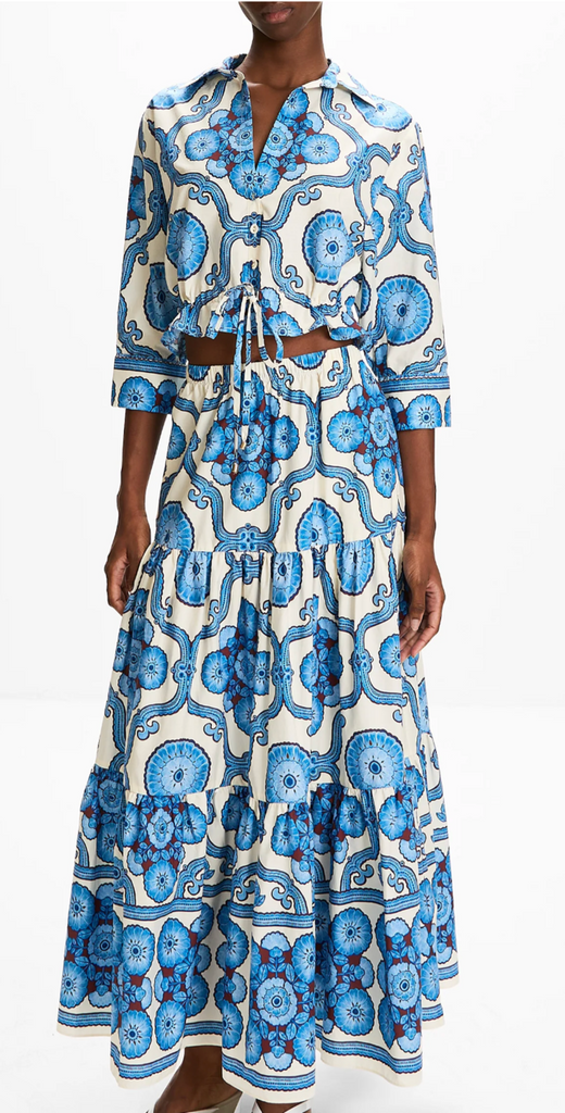 Cara Cara Oscar Top - Mod Floral Blue