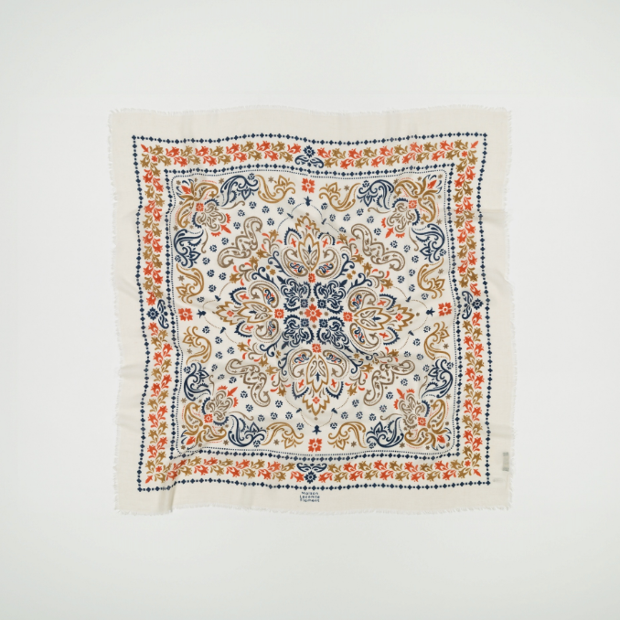 Large Wool & Cashmere Bandana Scarf