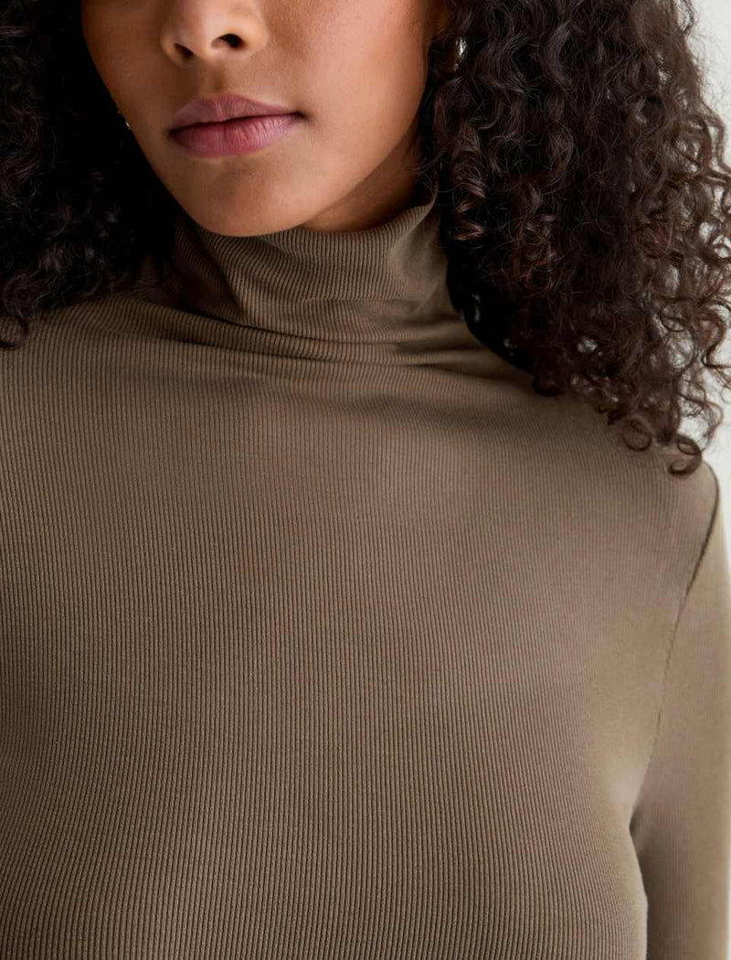 AG Jeans Chels Turtleneck - Taupe Grey