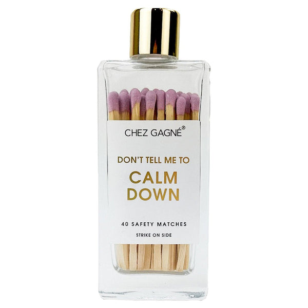 Calm Down Glass Bottle Matches