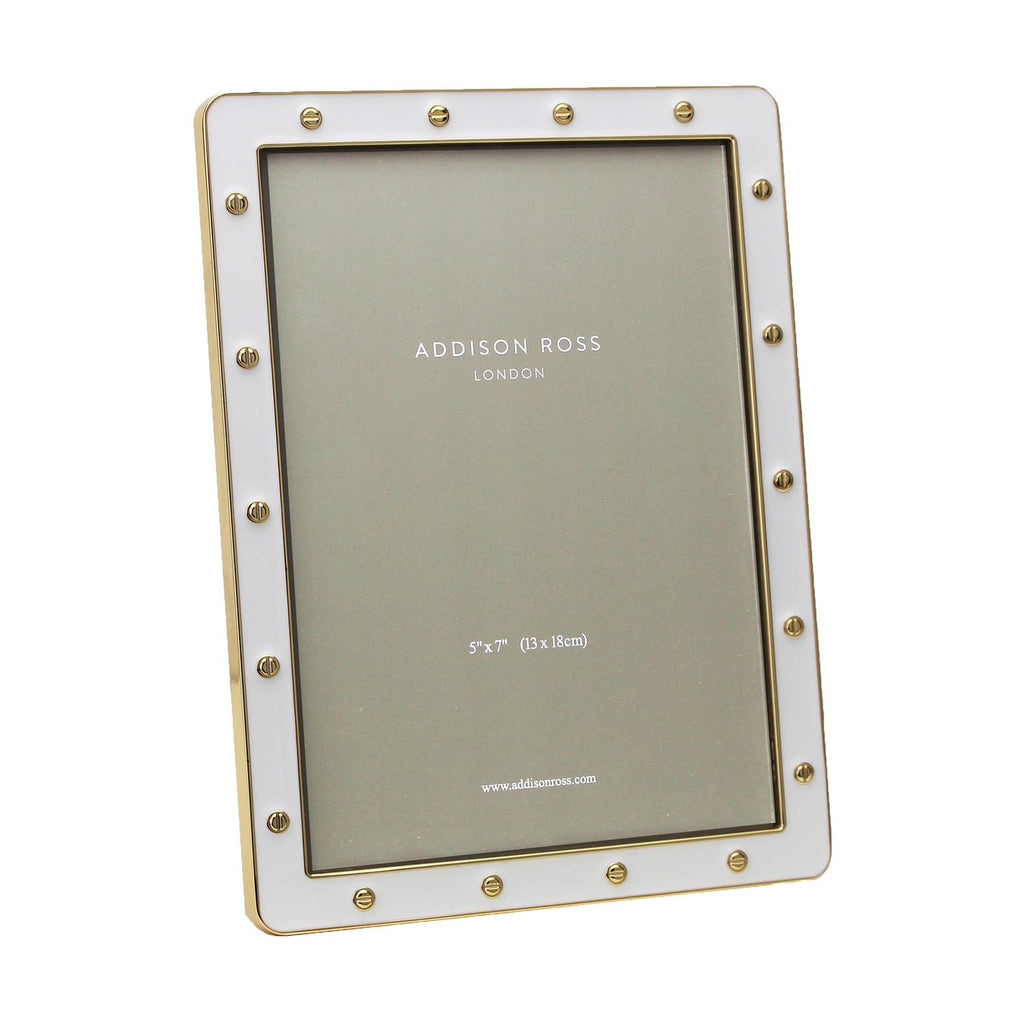 Locket 5x7 Picture Frame - Gold/White