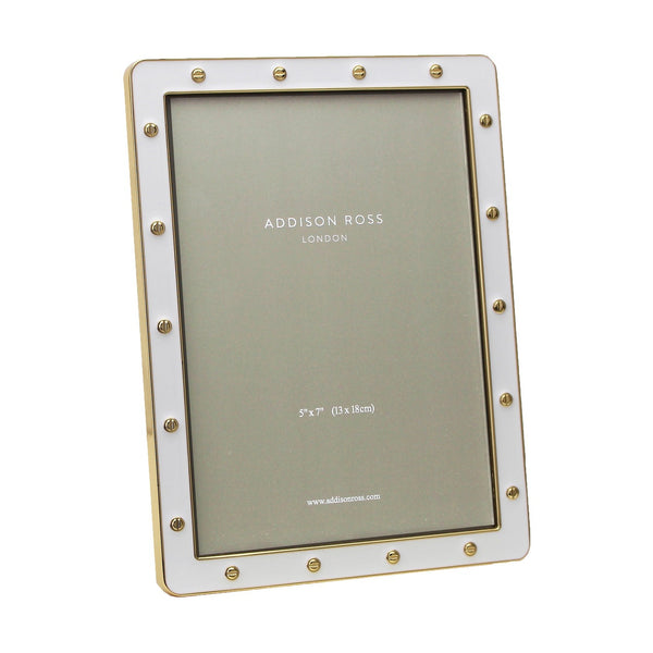 Locket 5x7 Picture Frame - Gold/White