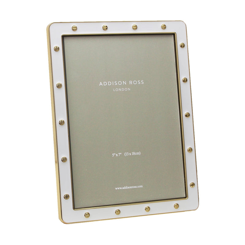 Locket 5x7 Picture Frame - Gold/White