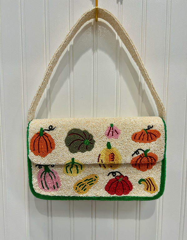 Pumpkin Beaded Handbag