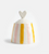 Pink & Yellow Stripe Heart Stoneware Jar