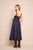 Calypso Dress - Navy Chalk Stripe
