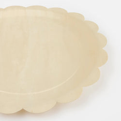 Wooden Scalloped Small Plates