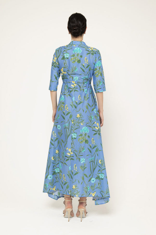 Margherita Dress - Blue Vine Floral