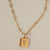 Gold Mini Square Message Necklace - You + Me