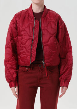 Iona Quilted Jacket - Tomato