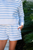 Blue & White Stripe Sweat Shorts