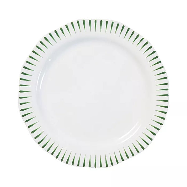 Sitio Stripe Dinner Plate Set - Basil