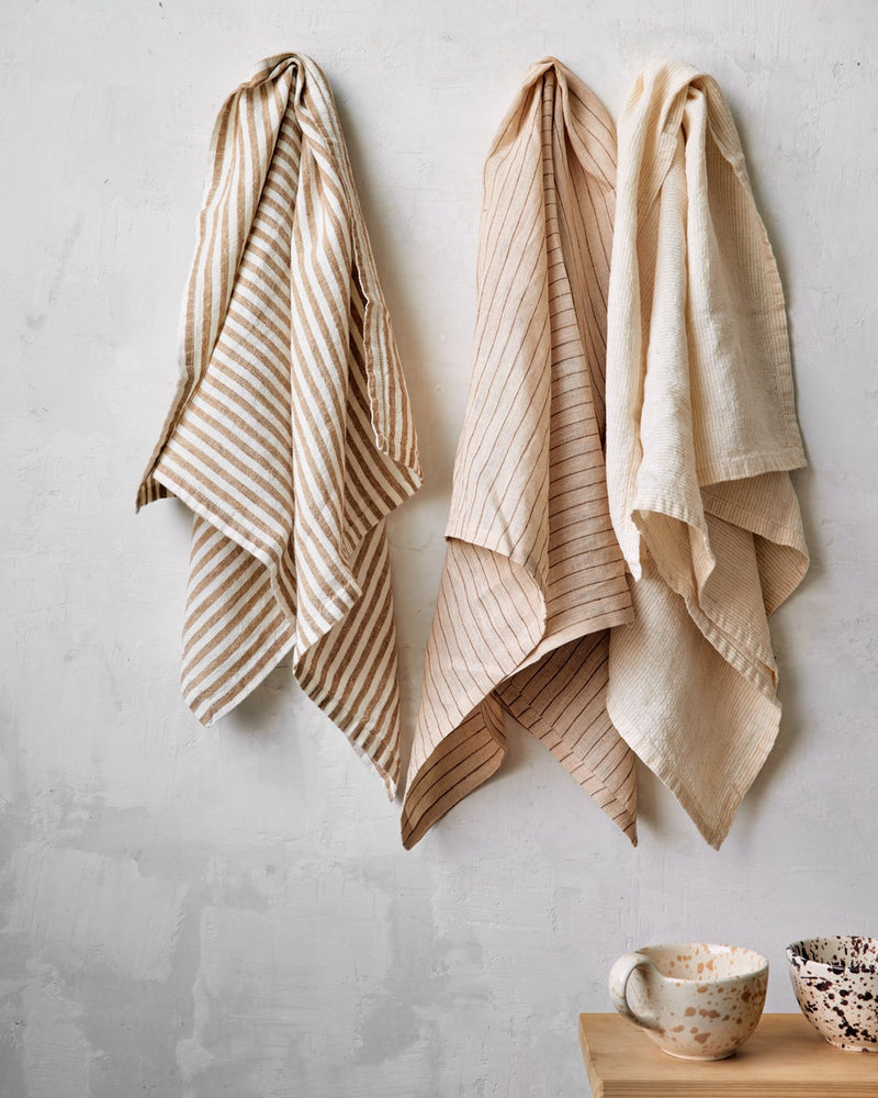 Tangier Stripe Linen Tea Towel Set